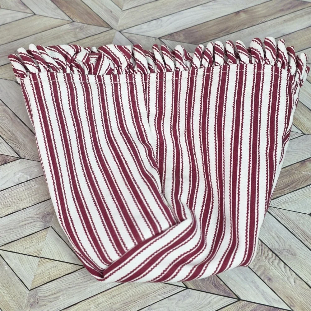 Longaberger Sweetheart Bouquet Red Ticking Basket Liner #23621 - New Without Tag
